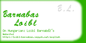 barnabas loibl business card